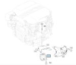 Original Mercedes W205 C C238 E Engine Mounting Mesin M264 - KANAN