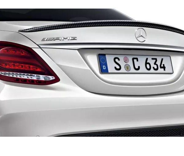 Original Mercedes Benz W205 C Class AMG Rear Carbon Spoiler Belakang