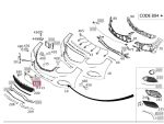 Original Mercedes W212 E AMG Line Tatakan Plat Nomor Polisi Depan - Image 6
