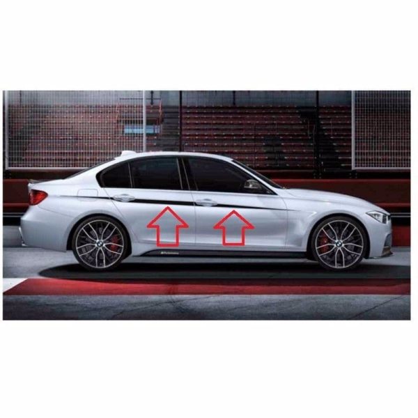 Original BMW Seri 3 F30 M Performance Side Stripes Sticker Body