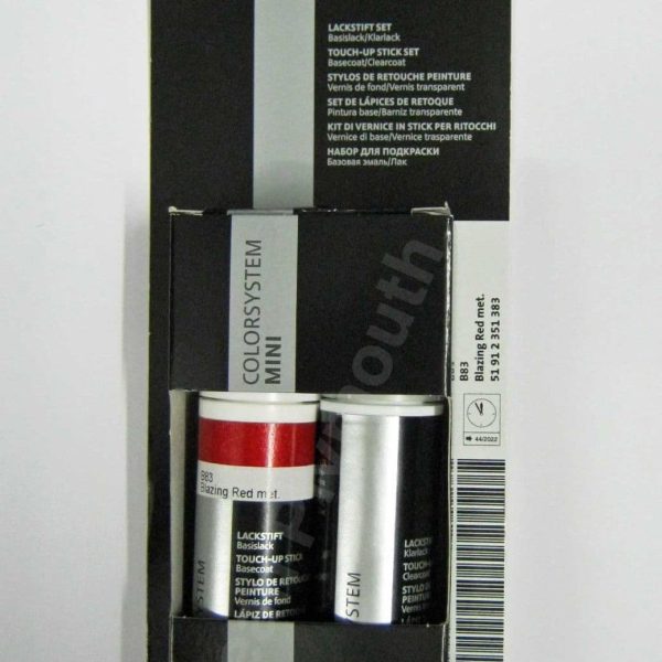 Original MINI Blazing Red II Metalic B83 Touch Up Paint Cat Oles Mobil