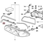 Original BMW Seri 5 E39 Cover Lis Karet Seal Lampu Depan KANAN - Gambar 4