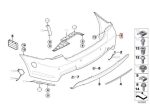 Original BMW E90 M Edition PDC Bumper Unpainted Bemper Belakang - Gambar 4