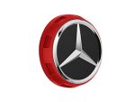4pcs Original Mercedes Benz AMG 3D Star Hub Caps Dop Roda - Red - Gambar 3