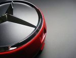 4pcs Original Mercedes Benz AMG 3D Star Hub Caps Dop Roda - Red - Gambar 5
