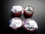 4pcs Original Mercedes Benz AMG 3D Star Hub Caps Dop Roda - Red - Gambar 6
