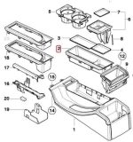 Original BMW Storage Partition Consol Partisi Konsol Tengah E46 Seri 3 - Gambar 5