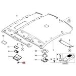 Original BMW E38 E39 E46 E60 E53 X5 Cover Microphone 51448250108 - Gambar 5