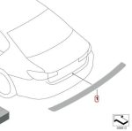 Original BMW Trunk edge protector film F30 F80 Pelindung bemper bagasi - Gambar 3