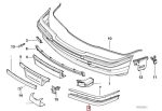 Original BMW E38 Lis Plastik Hitam Bemper Depan dgn lubang PDC - KIRI - Gambar 5