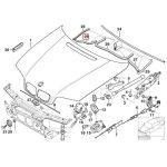 Original BMW E46 Hood Sealing Gasket Karet Kap Mesin KANAN 51718215914 - Gambar 5