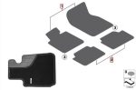 Original BMW F30 Luxury Line Velours Floor Mats Karpet Bludru - SET - Gambar 5