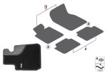 Original BMW F30 Luxury Line Velours Floor Mats Karpet Bludru - DEPAN - Gambar 3