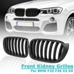 Original BMW F26 X4 M Performance Kidney Grill High Gloss Black Hitam