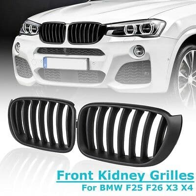 Original BMW F26 X4 M Performance Kidney Grill High Gloss Black Hitam