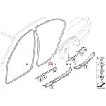Ori BMW E60 E61 Weatherstrip Karet Seal Pintu Belakang 51727122434