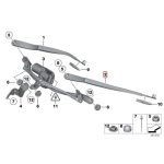 Original BMW F10 Lengan Wiper Arm Sisi Penumpang KIRI 61617203157 - Gambar 3
