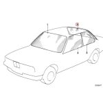 Ori BMW E30 Coupe Kaca Belakang Clear Windshield Polos 51318106539 - Gambar 3