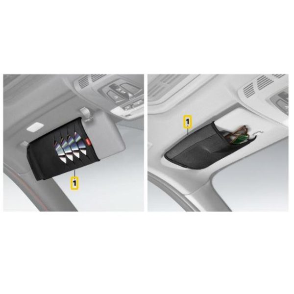 Original BMW Penyimpanan dua sisi CD / DVD Holder + Sunglasess Holder