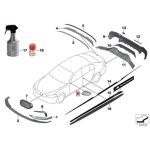 BMW G30 G31 G12 G15 G16 M Performance Mirror Carbon Fiber Cover Spion - Gambar 4