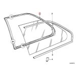 Ori BMW E30 Coupe Seal Karet Kaca Kuarter Belakang KANAN 51361888326