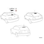 BMW E34 Stop Lamp Lampu Rem LED Tengah Bawah Jendela 3rd Brake Light - Gambar 3