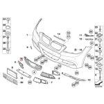 Original BMW E90 LCI M Sport Grill Panggangan Sate Bemper Depan Tengah - Gambar 4