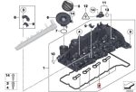 Original BMW F30 320d N47 Cylinder Gasket Seal Valve Cover 11128511814 - Gambar 3