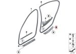 Genuine BMW F10 Door Sill Trim Lis Pintu Belakang KANAN 51477203604 - Gambar 5