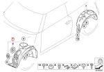 Original MINI R58 R59 Inner Fender Liner Depan KANAN 51717207578 - Gambar 3