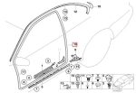 Ori BMW E46 Coupe Karet Seal Body Pintu Depan KIRI Beige 51717161689 - Gambar 4