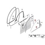 Original BMW G20 3 Shadowline Window Cover Trim Gloss Black Lis Kaca - Gambar 5