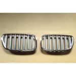 Original BMW E83 X3 Facelift Style Titanium Titan Kidney Grill SET - Gambar 3