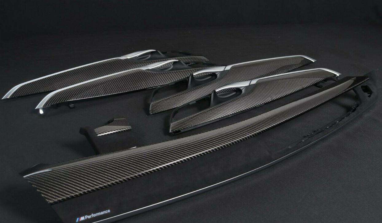 TT-1729822658774468313_A Original BMW F16 X6 M Performance Carbon Fiber Alcantara Interior Trim - Gambar 1