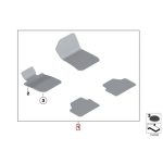Original BMW F12 F13 6 Series Velours Floor Mats Karpet Bludru - SET
