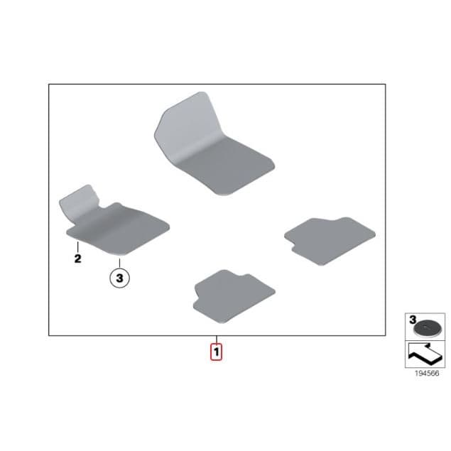 TT-1729822723735783129_A Original BMW F12 F13 6 Series Velours Floor Mats Karpet Bludru - SET - Gambar 1