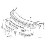 Original BMW E38 Pre-LCI Grid Grill Bemper Depan Tengah 51118125325 - Gambar 4