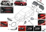 MINI JCW F55 F56 F57 Carbon Fiber Boot Handle Bagasi 51132470333 - Image 3