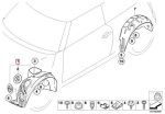 MINI R55 R56 Plastic Cover Inner Fender Liner Depan KANAN 51717207578 - Image 4