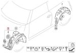 MINI R55 R56 Plastic Cover Inner Fender Liner Depan KIRI 51717207577 - Image 4