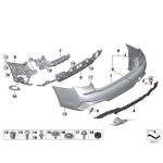 Original BMW G20 Towing Eye Cover Bemper Belakang ( Atas ) M Sport - Image 3