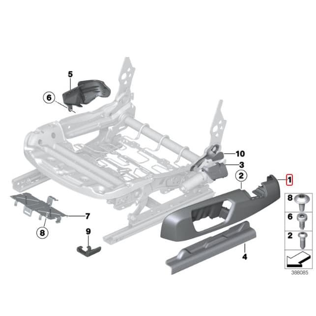 TT-1729826321594025689_A Original BMW F87 M2 F80 M3 F82 M4 Cover Trim Panel Penutup Jok Depan - Image 1