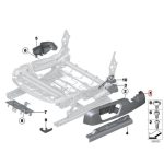Original BMW F30 F32 Cover Trim Panel Penutup Jok Depan Electric Seat