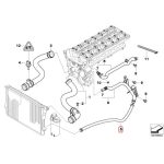 Original BMW E46 M54 Return Hose Selang Radiator ke Mesin 11531436410 - Image 5