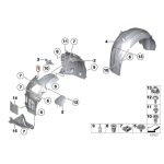 Original BMW F10 Inner Fender Liner Depan Roda Depan KANAN 51717186728 - Image 4