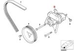 BMW E46 325Ci 330Ci Pre-LCI Pompa Power Steering Pump 32416760036 - Gambar 5