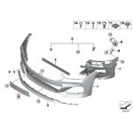 Original BMW G14 G15 M License Plate Holder Tatakan Plat Nomor Depan