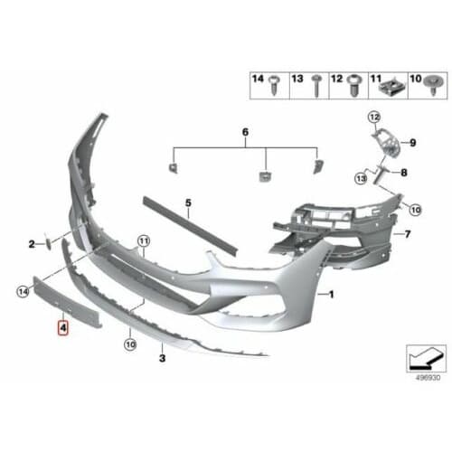 Original BMW G14 G15 M License Plate Holder Tatakan Plat Nomor Depan
