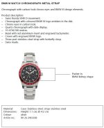 Original BMW M Watch Chronograph Jam Tangan Pria 80262463268 - Image 4
