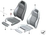 Original BMW Z4 Jok Kulit Sport Seat Bagian Bawah Driver - KANAN